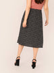 SHEIN Plus Single Breasted Split Side Skirt