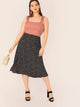 SHEIN Plus Single Breasted Split Side Skirt