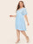  Plus Knot Back Plunging Neck Pleated Dress