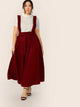 SHEIN Plus Paperbag Waist Frill Strap Flare Skirt