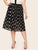 Plus Polka Dot Pleated Skirt