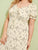  Plus Ditsy Floral Print Tie Front Midi Dress