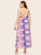 Plus Tie Dye Split Thigh Maxi Slip Dress