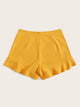 Plus Ruffle Hem Shorts