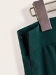 SHEIN Plus Button Front Zip Detail Solid Skirt