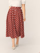 Plus Polka Dot Button Up Skirt