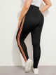 Plus Tuxedo Stripe Side Leggings