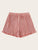 Plus Knot Front Lettuce Trim Pleated Shorts