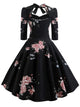 Plus Large Floral Print Tie Back Dress