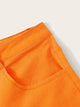 Plus Neon Orange Denim Shorts