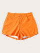 Plus Neon Orange Denim Shorts