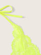 Plus Neon Lime Lace Halter Teddy Bodysuit