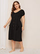 Plus Button Front Night Dress