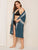 Plus Lace Trim Robe With Belt Without Lingerie Set