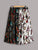 Plus Chain Print Pleated Colorblock Skirt
