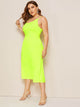 Plus Neon Lime Cami Dress