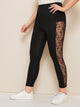 Plus Lace Panel Leggings