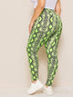 Plus Snakeskin Print Leggings