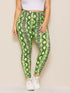 Plus Snakeskin Print Leggings