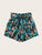 Plus Paperbag Waist Tropical Print Belted Shorts