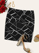 SHEIN Plus Geo Print Skirt