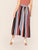 SHEIN Plus Colorful Striped Self Belted Skirt