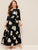 Plus Floral Print Self-tie Waist Dress