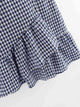 Plus Gingham Button Front Ruffle Hem Skirt