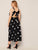 Plus Polka Dot Tie Back Flared Slip Dress