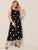 Plus Polka Dot Tie Back Flared Slip Dress