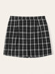 Plus Plaid Print Zip Skirt