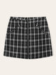 Plus Plaid Print Zip Skirt