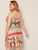 Plus Colorful Geo Print Ruffle Belted Slip Dress