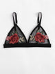 Plus Applique Floral Lace Bralette