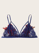 Plus Applique Floral Lace Bralette