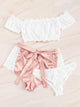 Plus Lace Lingerie Set With Shorts 3pack