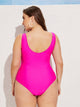 Plus Neon Pink Knot One Piece Swimwear