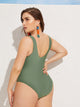 Plus Lace Up One Piece Swimwear