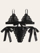 Plus Floral Lace Knot Lingerie Set