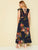  Plus Floral Print Ruffle Hem Wrap Belted Dress