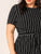  Plus Self Belted Striped Dress