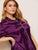 Plus Contrast Binding Satin Pajama Set