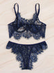 Plus Floral Lace Lingerie Set