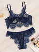 Plus Floral Lace Lingerie Set