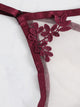 Plus Harness Appliques Lingerie Set With Choker