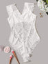 Plus Floral Lace Teddy Bodysuit