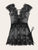 Plus Eyelash Lace Sheer Dress With Thong