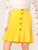 SHEIN Plus Neon Yellow Buttoned Front Ruffle Hem Skirt