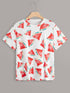 Plus Allover Watermelon Print Tee