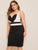  Plus Two Tone Bodycon Slip Dress